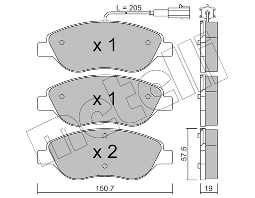 Metelli Remblokset 22-0577-0