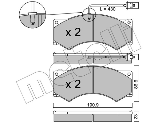 Metelli Remblokset 22-0579-2