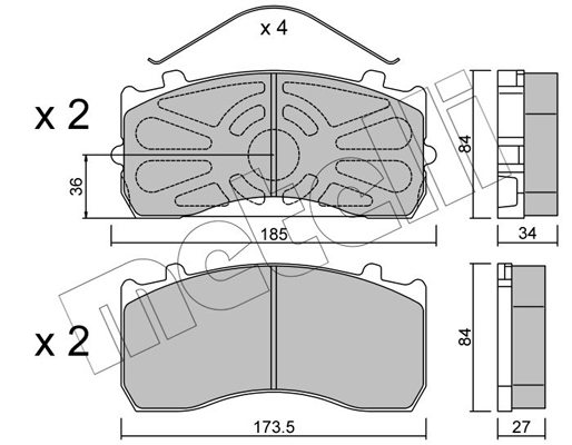 Metelli Remblokset 22-0583-0