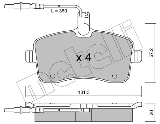 Metelli Remblokset 22-0600-0