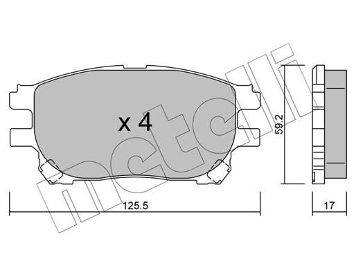 Metelli Remblokset 22-0615-0