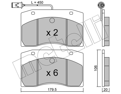 Metelli Remblokset 22-0649-0