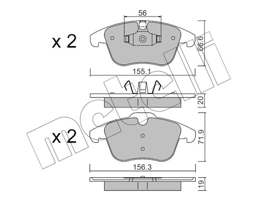 Metelli Remblokset 22-0675-0