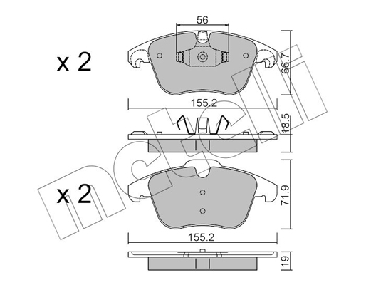 Metelli Remblokset 22-0675-3