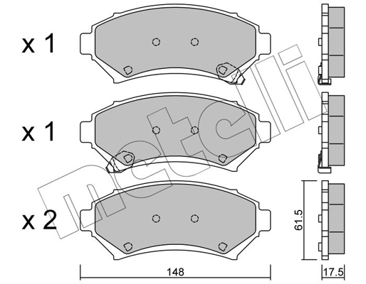 Metelli Remblokset 22-0696-0