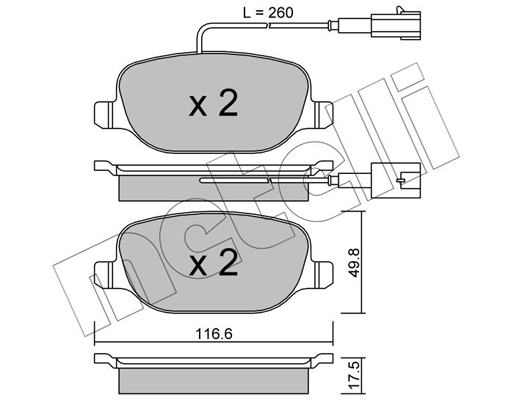 Metelli Remblokset 22-0704-2