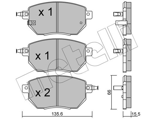 Metelli Remblokset 22-0741-0