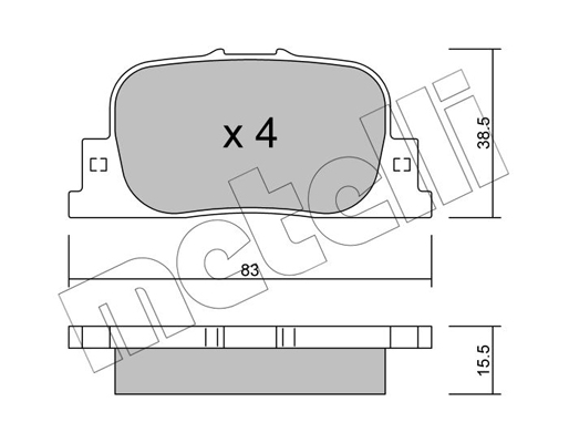 Metelli Remblokset 22-0752-0