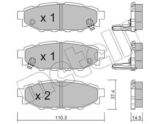 Metelli Remblokset 22-0764-1