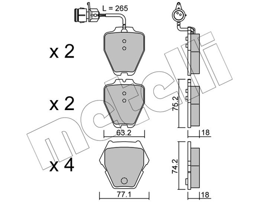 Metelli Remblokset 22-0774-0