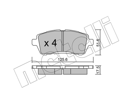 Metelli Remblokset 22-0793-2