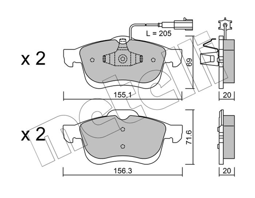 Metelli Remblokset 22-0824-1