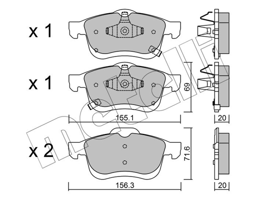 Metelli Remblokset 22-0824-2