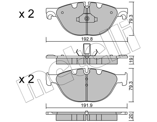 Metelli Remblokset 22-0830-0