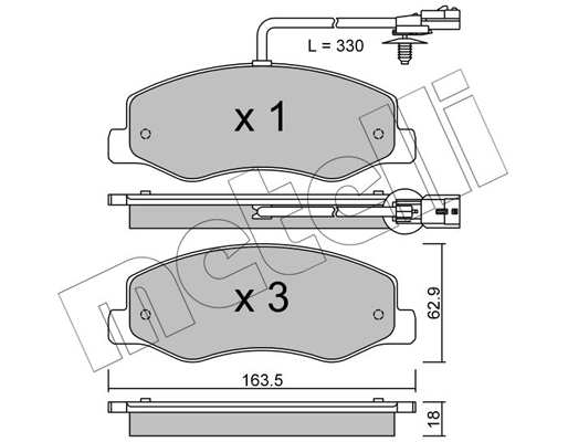 Metelli Remblokset 22-0900-0