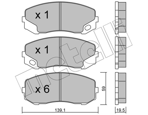 Metelli Remblokset 22-0910-0