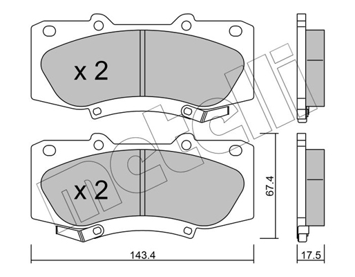 Metelli Remblokset 22-0937-0