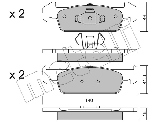 Metelli Remblokset 22-0975-1