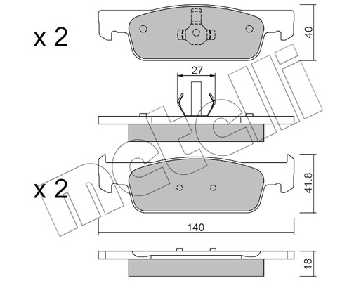 Metelli Remblokset 22-0975-3