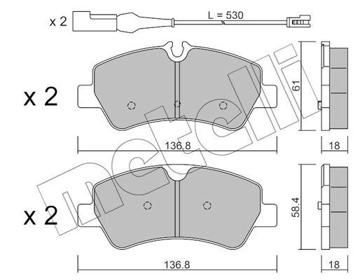 Metelli Remblokset 22-0991-1