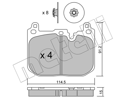 Metelli Remblokset 22-1015-2