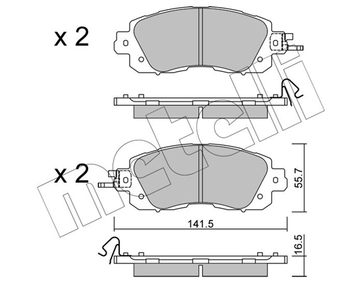 Metelli Remblokset 22-1080-0