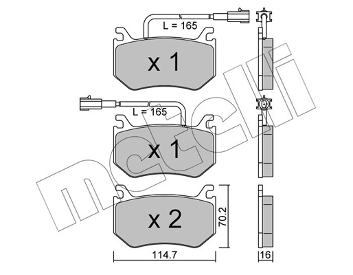 Metelli Remblokset 22-1102-0