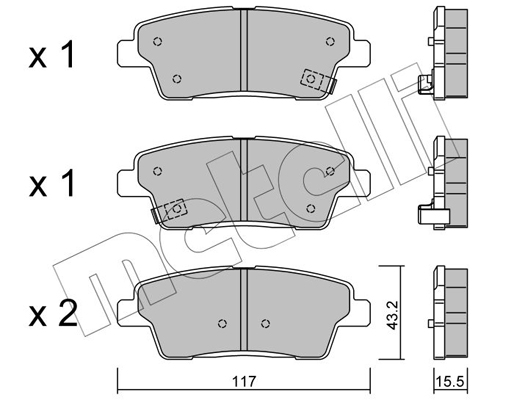 Metelli Remblokset 22-1140-0