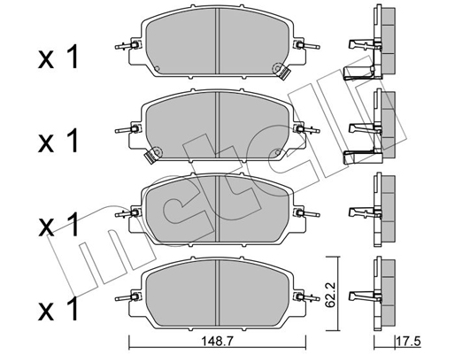 Metelli Remblokset 22-1153-0