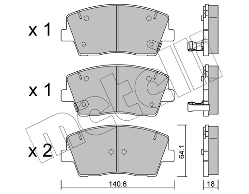 Metelli Remblokset 22-1168-0