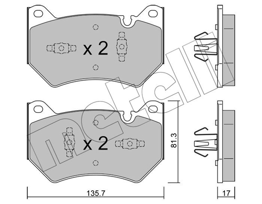 Metelli Remblokset 22-1170-1