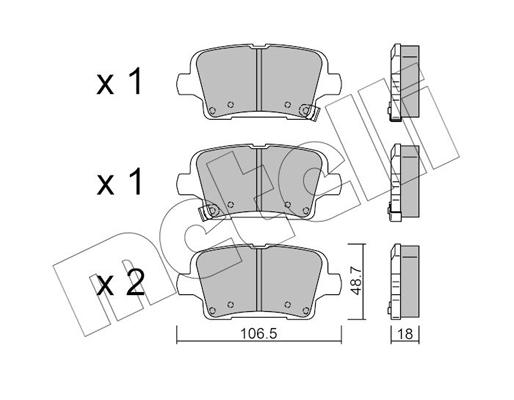 Metelli Remblokset 22-1181-0