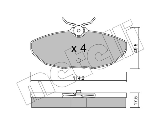 Metelli Remblokset 22-1190-0