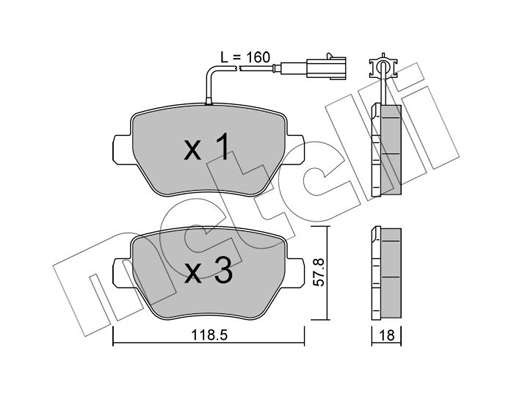 Metelli Remblokset 22-1204-0