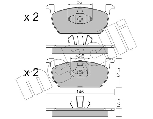 Metelli Remblokset 22-1214-0