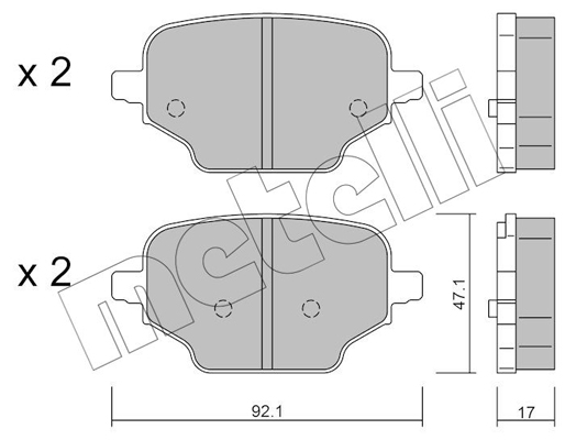 Metelli Remblokset 22-1245-0