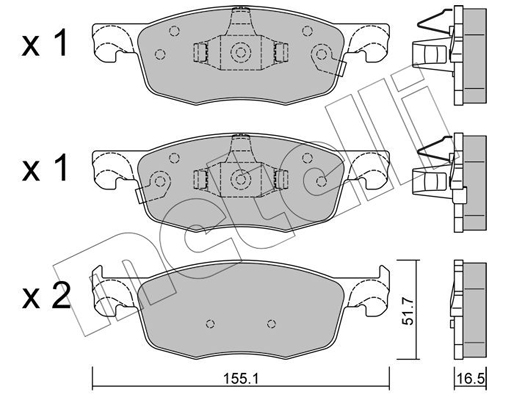 Metelli Remblokset 22-1282-0