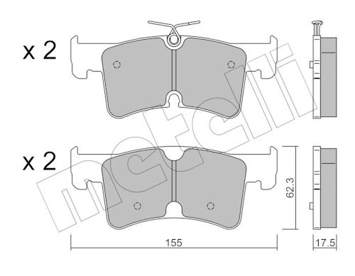 Metelli Remblokkenset, schijfrem 22-1389-0