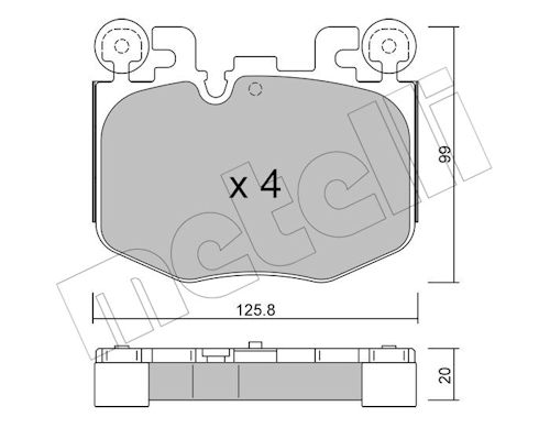 Metelli Remblokkenset, schijfrem 22-1423-0