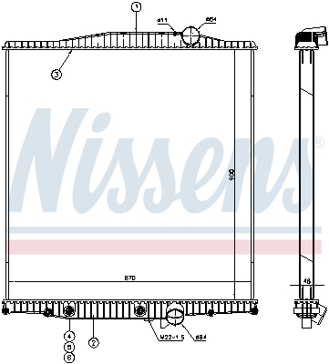 Nissens Radiateur 654720