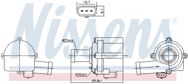 Nissens Hulpwaterpomp 832152