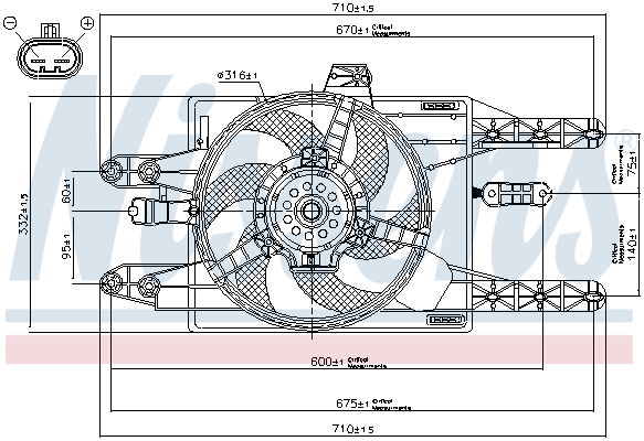 Nissens Ventilatorwiel-motorkoeling 85142