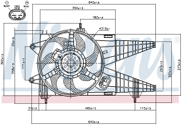 Nissens Ventilatorwiel-motorkoeling 85160