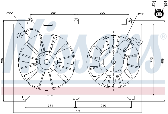 Nissens Ventilatorwiel-motorkoeling 85269