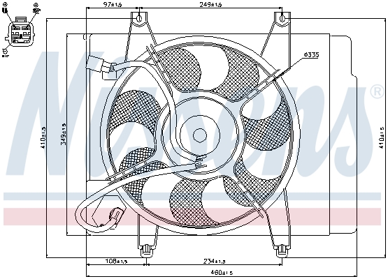 Nissens Ventilatorwiel-motorkoeling 85344