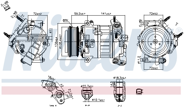 Nissens Airco compressor 890796