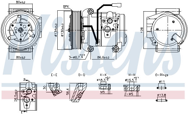 Nissens Airco compressor 890957