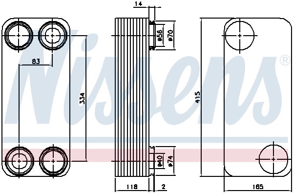 Nissens Oliekoeler motorolie 90769