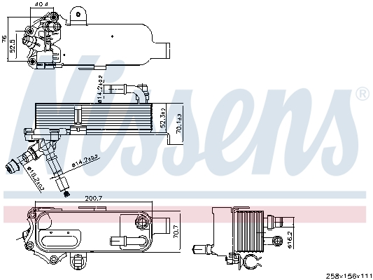 Nissens Oliekoeler motorolie 91298