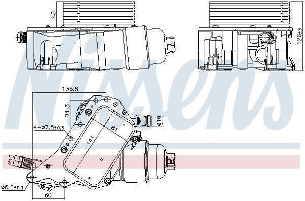 Nissens Oliekoeler motorolie 91339